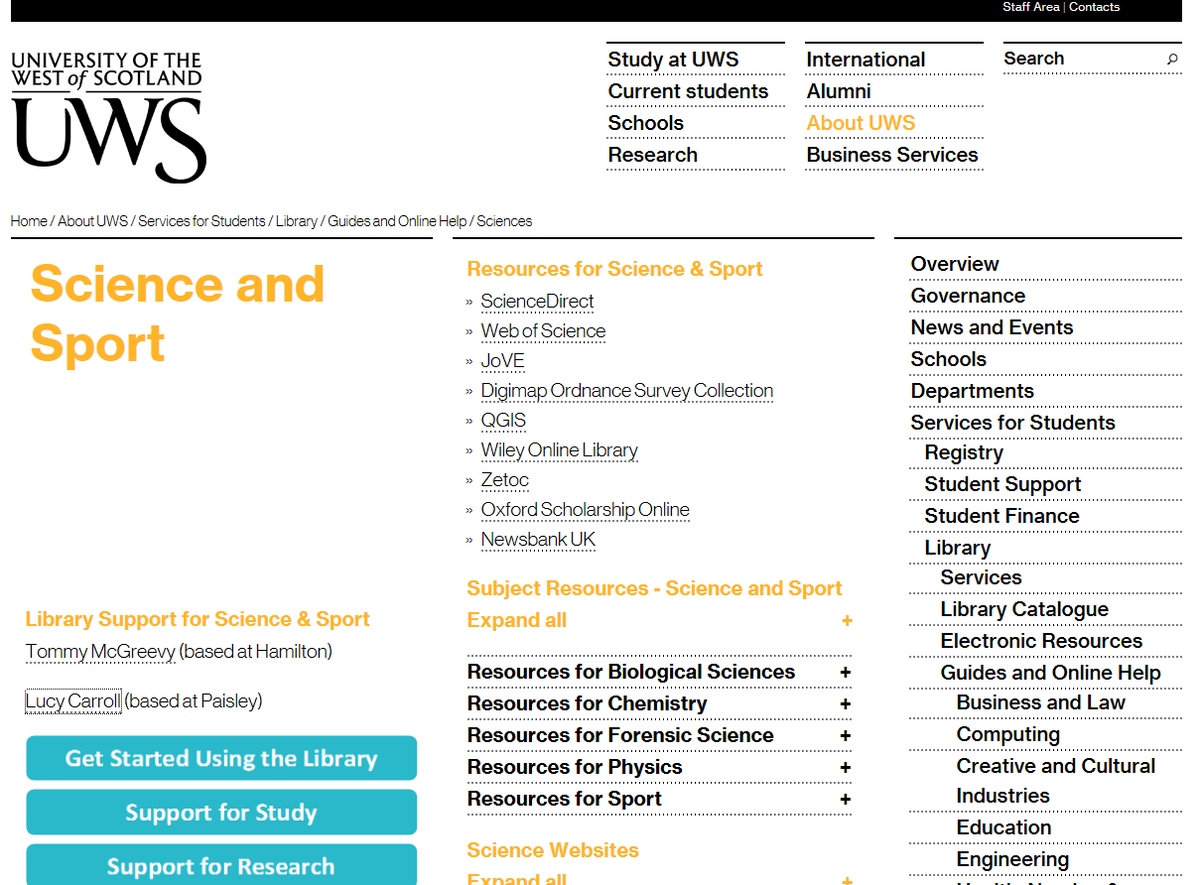 uwslib's tweet image. #ScienceandSport All our databases and resources at your fingertips: uws.ac.uk/about-uws/serv… #ElectronicLibrary