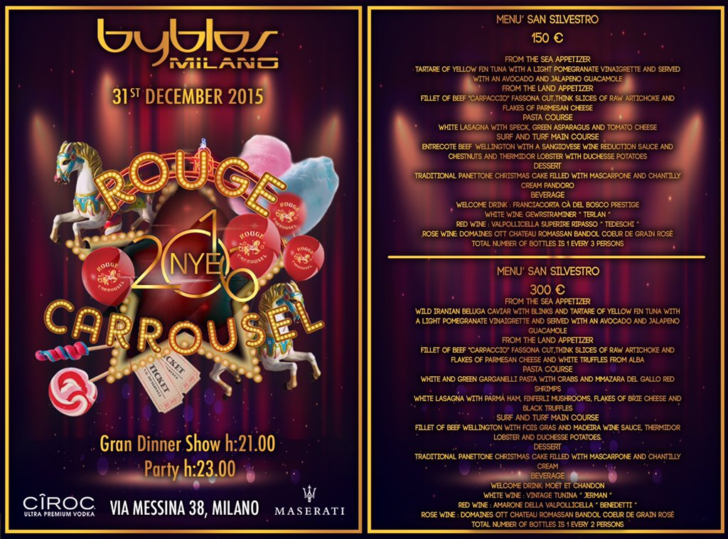 ByblosMilan's tweet photo. NEW YEAR EVE 2016

BYBLOS MILANO 
Info reservation 
+ 393381645555 https://t.co/qgjBG3qXOL