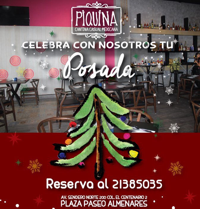 Para fiestas, las de nuestra #CantinaCasualMexicana, Ven y festeja en Piquina.