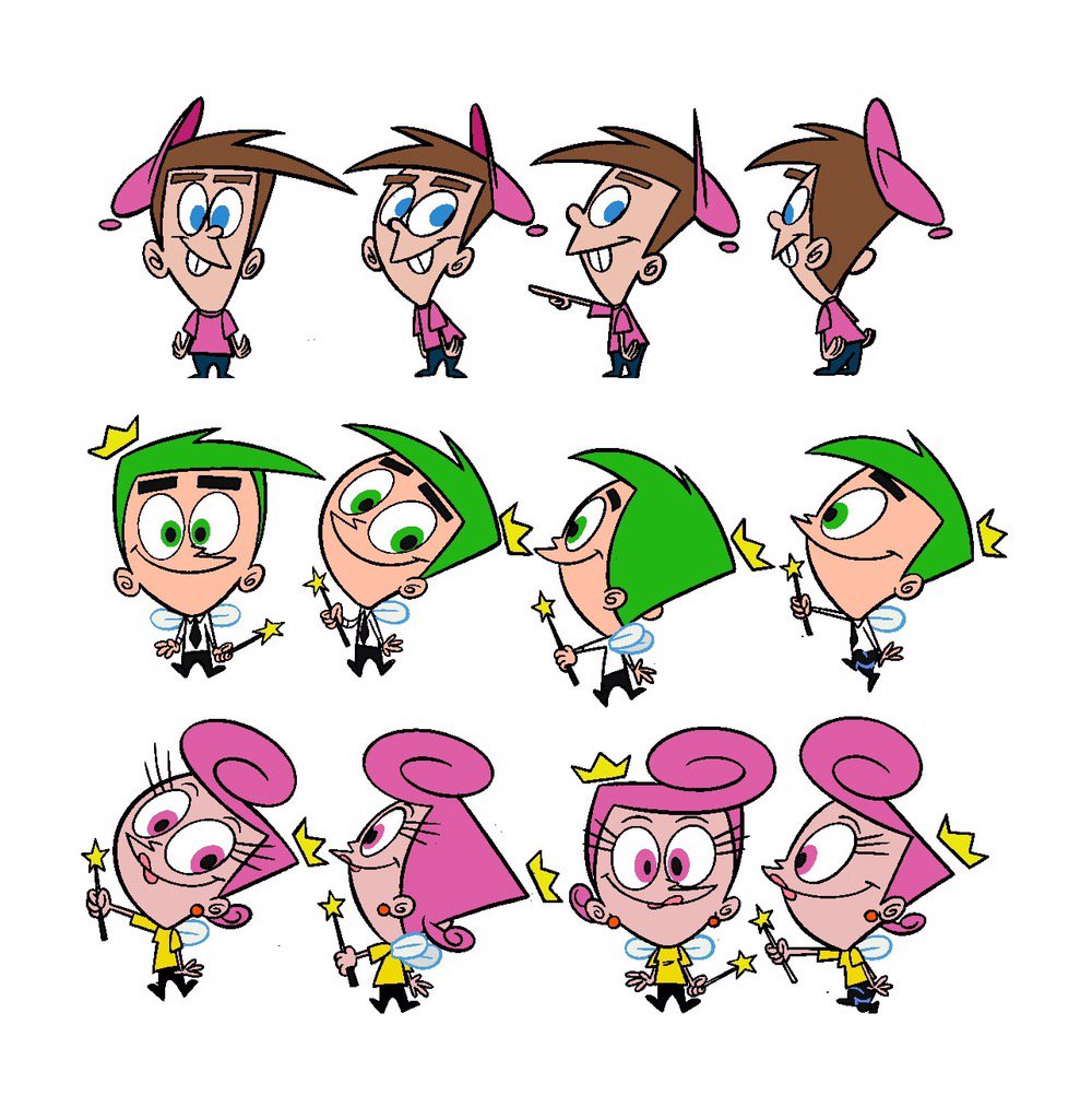 An old school Fairly Oddparents model sheet Fairly odd parents.