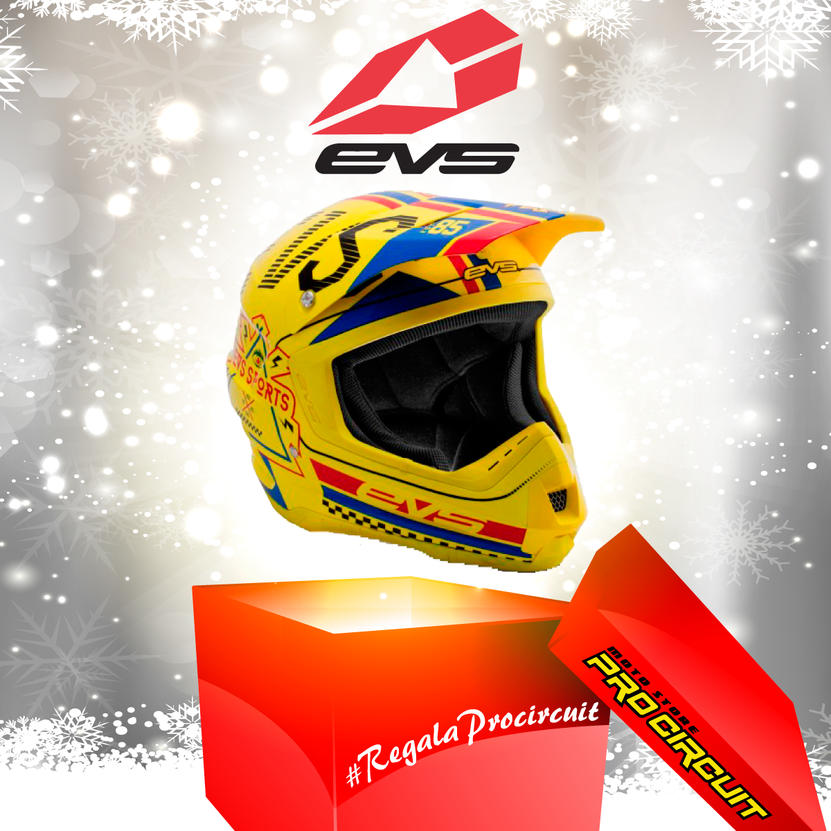 TeamProcircuit's tweet photo. El #Casco es el implemento de seguridad que SÍ O SÍ debes tener en el #Motocross. #RegalaProcircuit #EVS https://t.co/eZdqZ3Sd5p