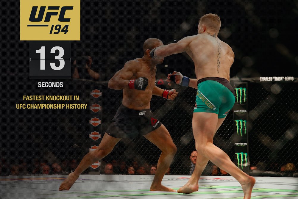 ArmbarNation's tweet photo. Greatness in numbers! @TheNotoriousMMA & @RondaRousey. #13seconds #UFC194 #14seconds #UFC184 #UFCRecords https://t.co/nmj8HhYGxY