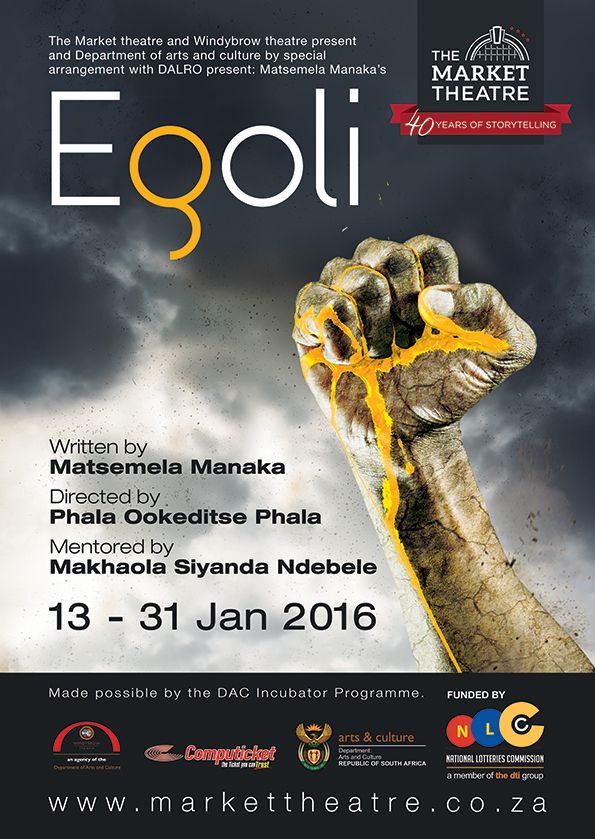 Egoli is on next year. Manaka's two hander reimagined as an ensemble. #Egoli @TheMarketTheatre