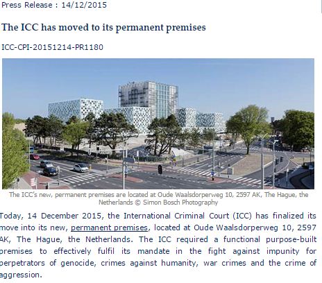 The #ICC has moved to its permanent premises: icc-cpi.int/EN_Menus/icc/p…