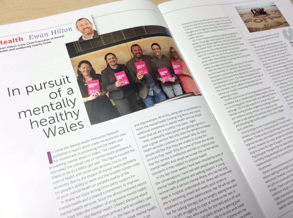 Good to see Gofal CEO <a href="/EwanHilton/">Ewan Hilton @ewanhilton.bsky.social</a>'s article 'In pursuit of a mentally healthy Wales' in the new edition of Exchange.