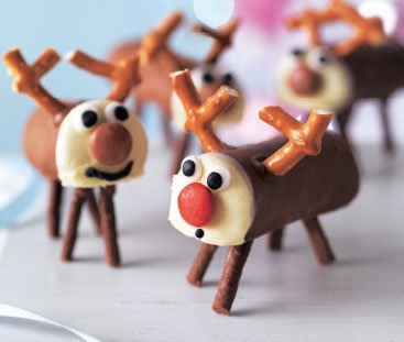 asda reindeer mini rolls cakes recipes chocolate homemade treat crafts pretzel cake xmas treats visit read snacks