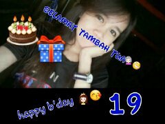 ameliahd1's tweet photo. #HappyB'day @Tikhaamus ☺♥ #1512 #19thn ;) #WishYouAllTheBest beb :* O:) https://t.co/JpDaFN1XD6