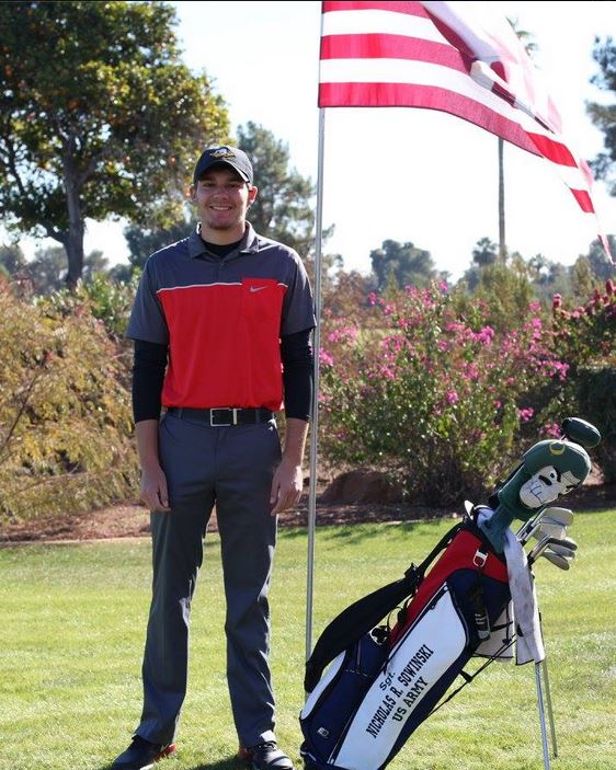 ThePatriotAllAm's tweet photo. Aaron Wise proudly played for his patriot, Army Sgt.Nicholas R. Sowinski in 2014 #PlayForPatriots #PatriotGolfAZ https://t.co/3flAijXJbr