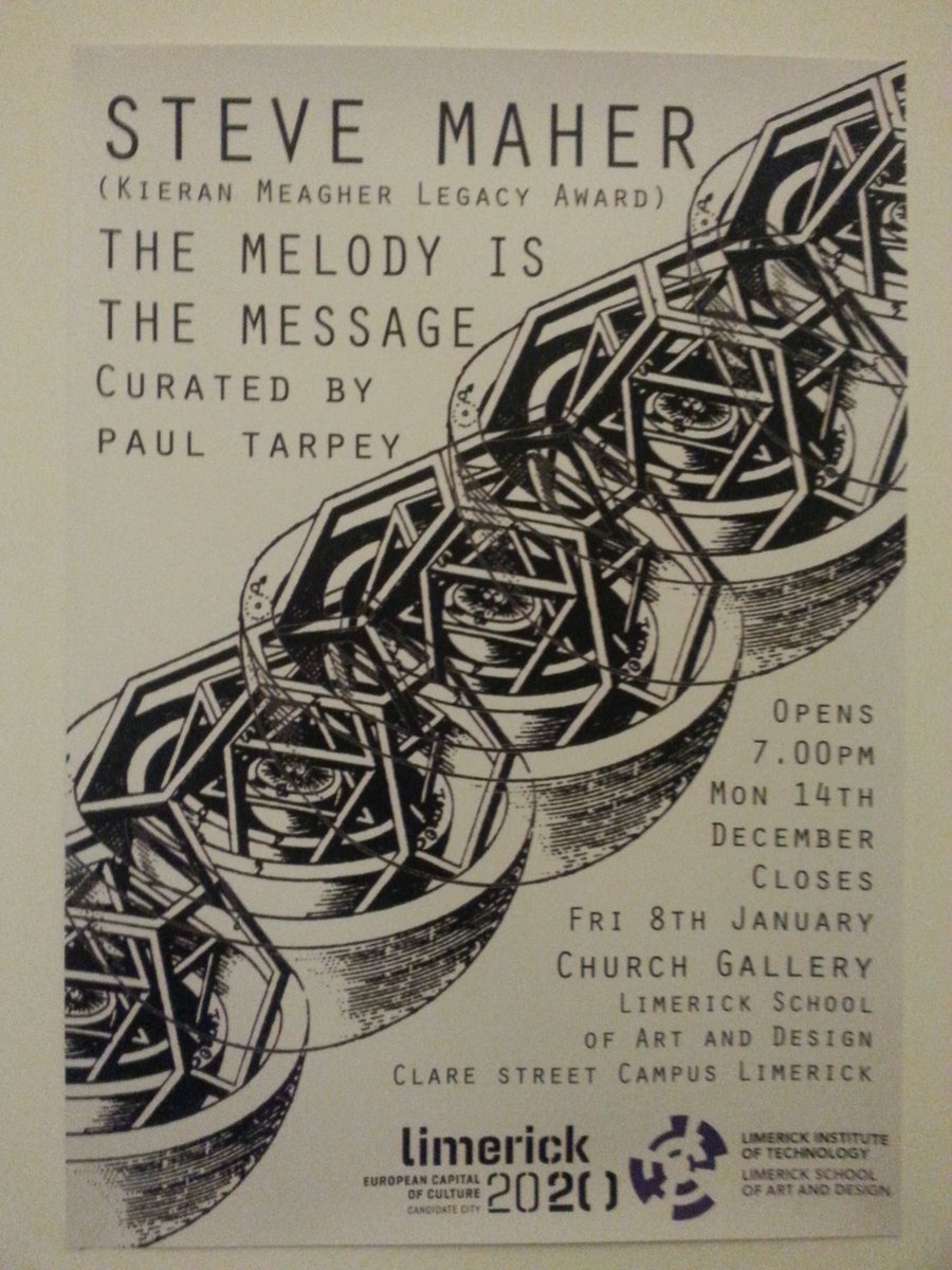 SheilaDegan's tweet photo. 'The Melody is the Message' by @steve_maherart @LSADatLIT - legacy exhibition of #Limerick2014 #medium #message https://t.co/VUZOusfUsQ