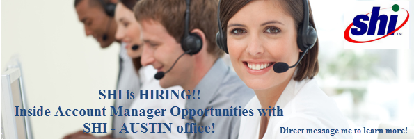 .<a href="/SHI_Intl/">SHI International</a> - ATX is hiring for Account Managers! Check <a href="/SHI_Careers/">SHI Careers</a> to apply today!lnkd.in/e9Tb_Ai