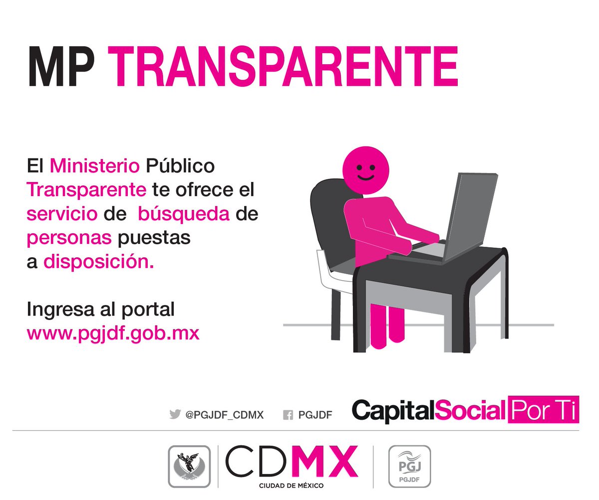 FiscaliaCDMX's tweet photo. Por medio del #MPTransparente puedes buscar a personas detenidas o puestas a disposición. https://t.co/VYcsgCbZ0j https://t.co/hhS9S2Vr7B