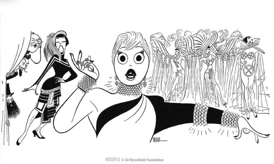 JohnCWilsonBook's tweet photo. #CarolChanning (at #JCW's pool!) shortly before starting in #GentlemenPreferBlondes, &amp; as drawn by @AlHirschfeld!👩🏼🖋 https://t.co/6gOmtzbKvN