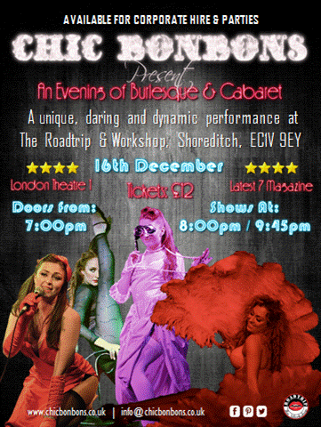 ChicBonBons's tweet photo. Come see our #cheekyelf &amp; her #sassy friends! A #cabaret &amp; #burlesque #show sure to get those bells jing-a-ling! https://t.co/YZKWOEQsbU