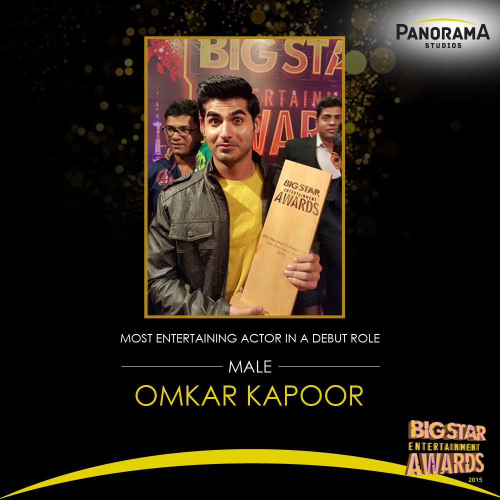 FanClubPanorama's tweet photo. @OmkarKapoor congratulations for winning the Most Entertaining Actor in A Debut Role(Male) for @PKP2Official https://t.co/TxAhDjbC0u
