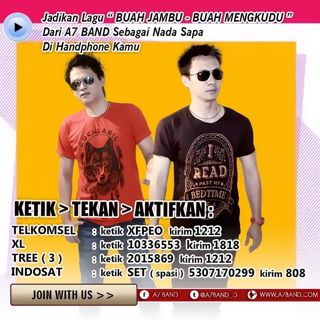 Tata_Musikindo's tweet photo. Aktifkan  yuk RBT lagu Buah Jambu- Buah Mengkudu dari @a7band_id  di hape kamu sekarang :) #ketik #tekan #aktifkan https://t.co/KGBDpdtqjx