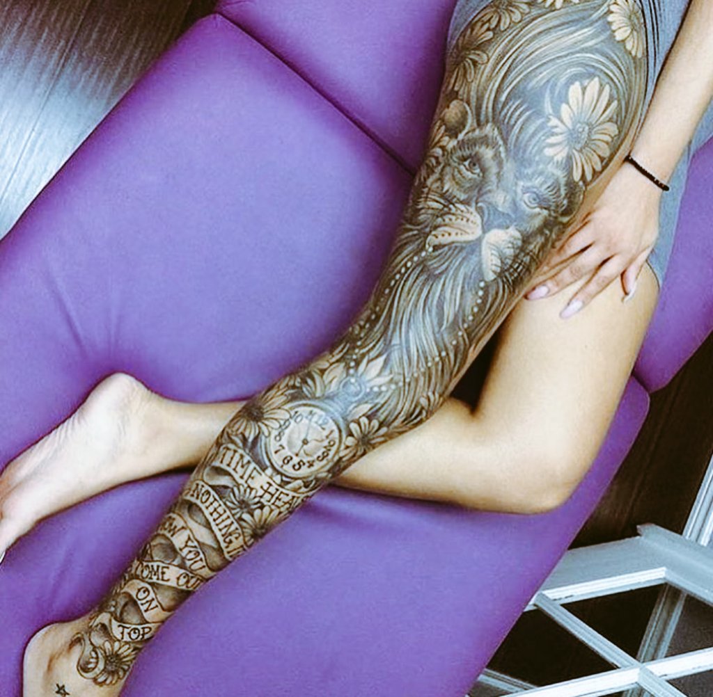 Dope Tattoos™ on X: "Leg tattoo https://t.co/D6c1LrmK34" / X