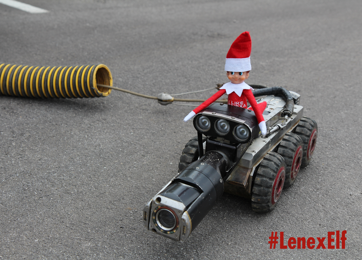 cityoflenexa's tweet photo. Bradshaw thinks he might have luck starring on #DirtyJobs after manning the stormwater sewer camera.#LenexElf https://t.co/bICmQhuMrE
