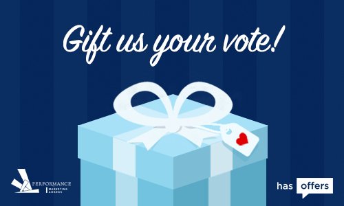 HasOffers's tweet photo. We're honored to be shortlisted as Industry Choice of Tech for the @PM_awards. Vote here: https://t.co/Pz7qtibPHU https://t.co/cipZr6Do75