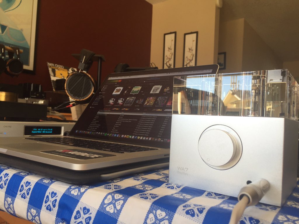 OccupyHifi's tweet photo. GR8 #hifimorning: @WooAudio WA7Fireflies+TubePowerSupply @Annalyric Cbl @Audeze LCD3 via @AmarraAudio 4 @TIDALHiFi https://t.co/BMYNh7zUaw