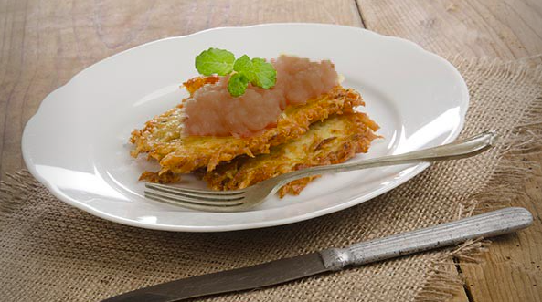 CocaColaCo's tweet photo. [Holiday Recipe] Hanukkah latkes and Coca-Cola applesauce: https://t.co/lWJlUyvWyx https://t.co/lKtvhIqwuy