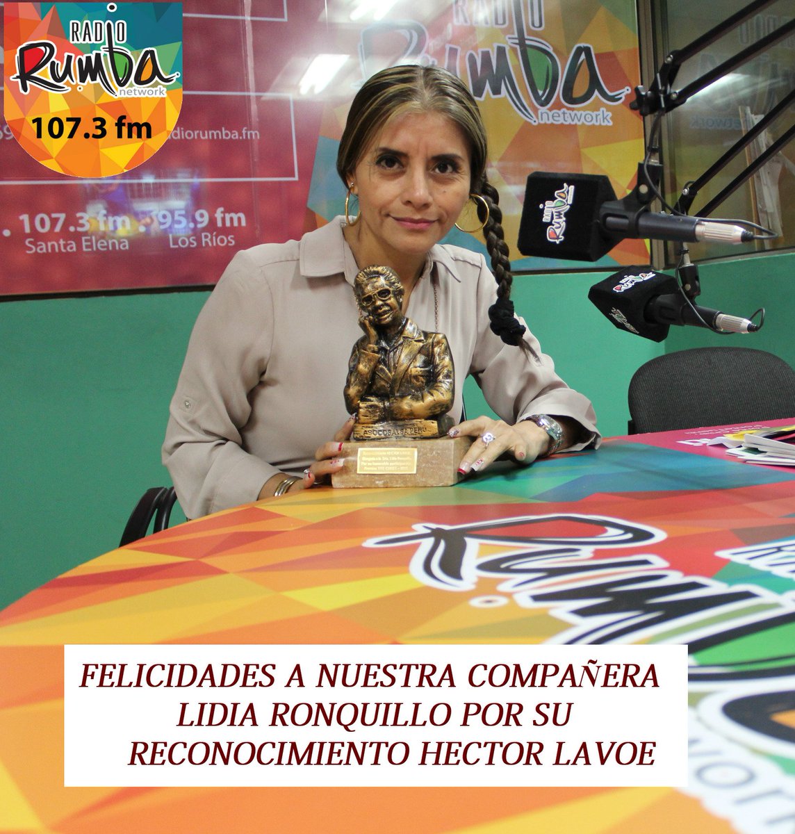 RadioRumbaEc's tweet photo. Felicitaciones a nuestra Bella Dama de la Salsa @lidiaronquillo por su reconocimiento internacional  “TITE CURET" https://t.co/uxMLNPGPaj