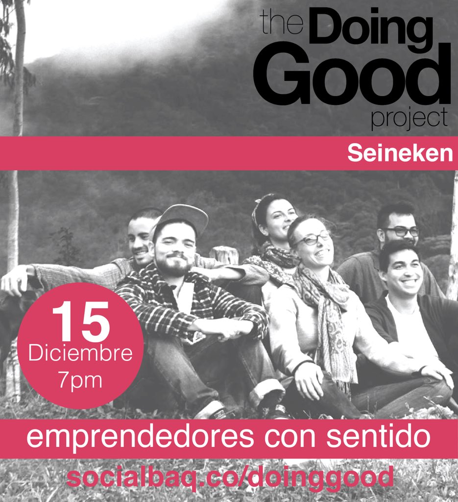 socialBaq's tweet photo. Mañana a las 7PM, hangout con @seineken, parte de #EmprendedoresConSentido: https://t.co/fqP5VXBxjh #BaqConSentido https://t.co/gjbckpAzTy