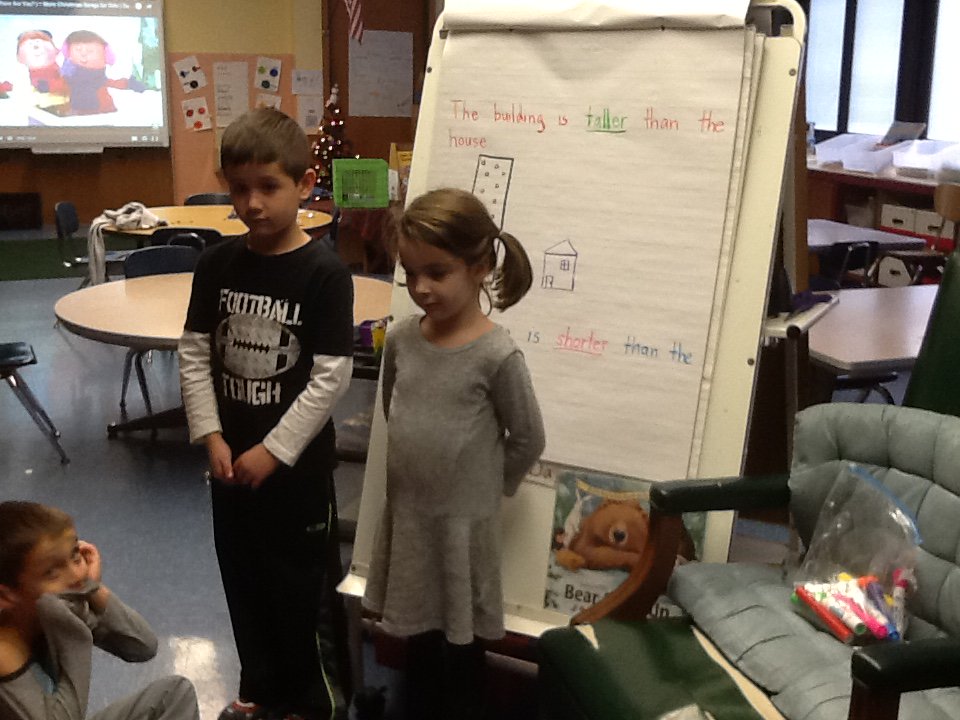 KKidsNY's tweet image. Learning about taller and shorter. #mathgeniuses