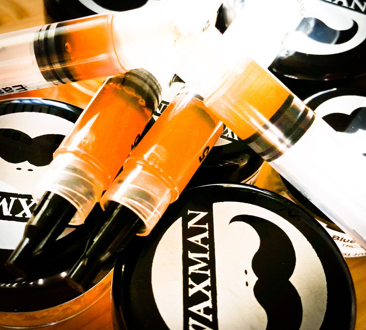 Dabwaxman's tweet photo. New Clear flavor: Orange Ginger! 87% THC. It's so good!! #topshelf #cannabis https://t.co/4xAiOcq22A