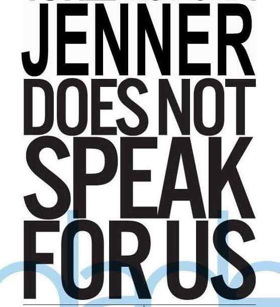 Jordyn_FTM's tweet photo. We are angered! Passing does not equate trans. We are who we SAY we are. @Caitlyn_Jenner stop harming our community! https://t.co/2oqXklkuJq
