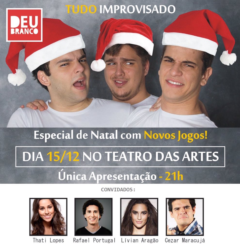 deubrancoapeca's tweet photo. Daqui a pouco iremos divulgar os outros quatro convidados da nossa sessão especial do Deu Branco amanhã! https://t.co/nbxYAt5SNG
