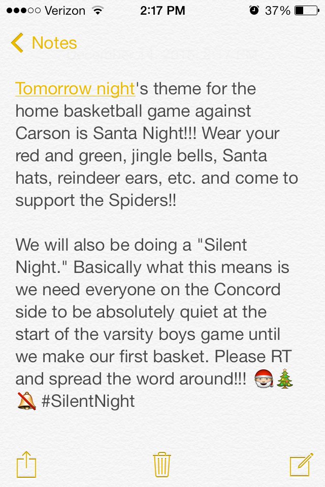 faith_martin97's tweet photo. SPIDERNATION: Please read and RT!!! #SilentNight 🎄🎅🔕🏀 @Chewydst @CHSSpiderSpirit https://t.co/O7YqwHasxE