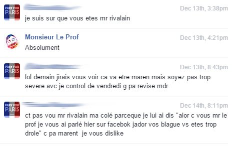MsieurLeProf's tweet photo. Je reçois souvent des messages d'élèves me demandant si je suis leur prof. Je réponds oui à chaque fois, forcément. https://t.co/rIvD4wxW5M