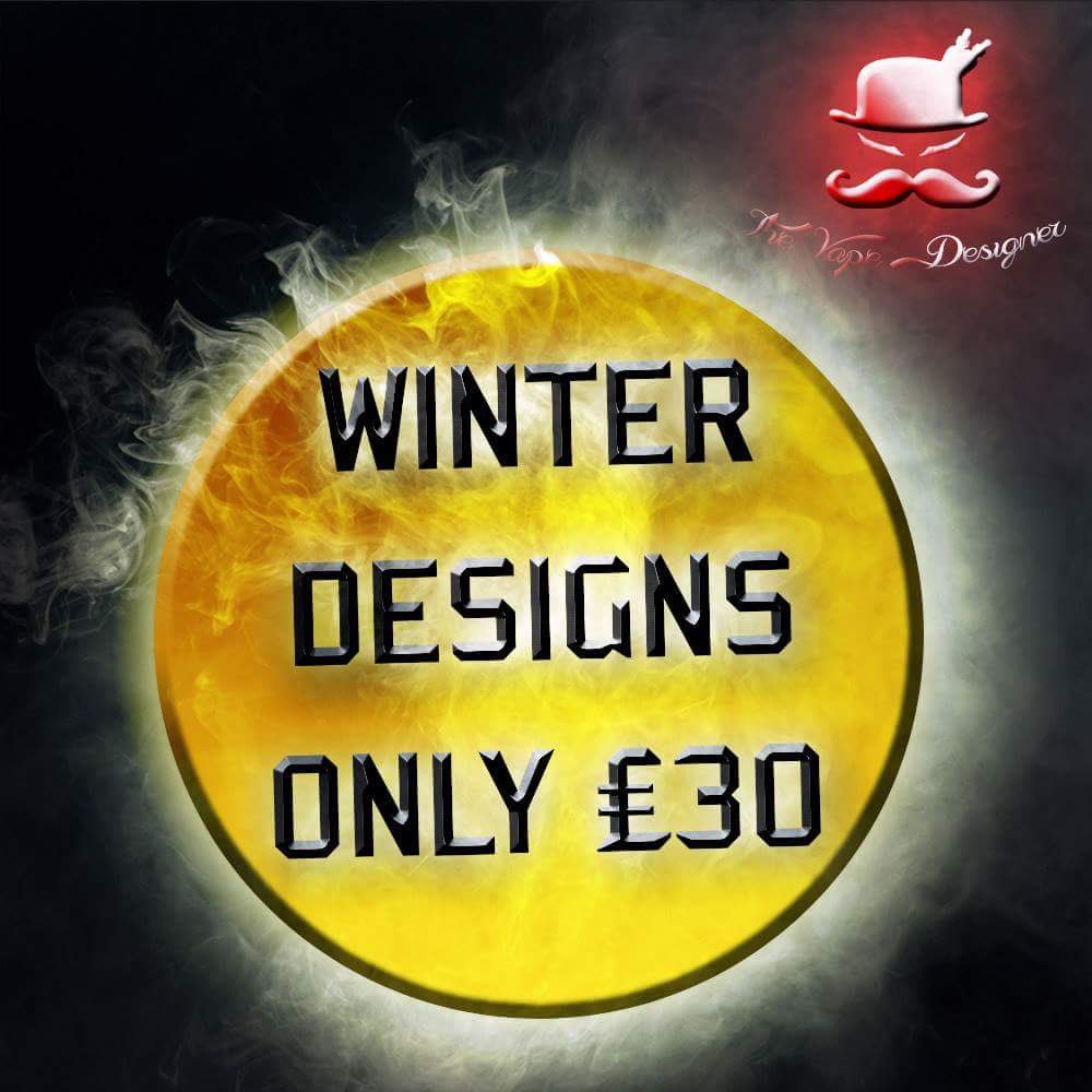 VapeDesigner's tweet photo. Winter sale now on! Only £30 for your designs. #VapingLabels #GraphicDesign #VapeLabels #VapeDesign #eLiquidLabels https://t.co/30sRowVaqo