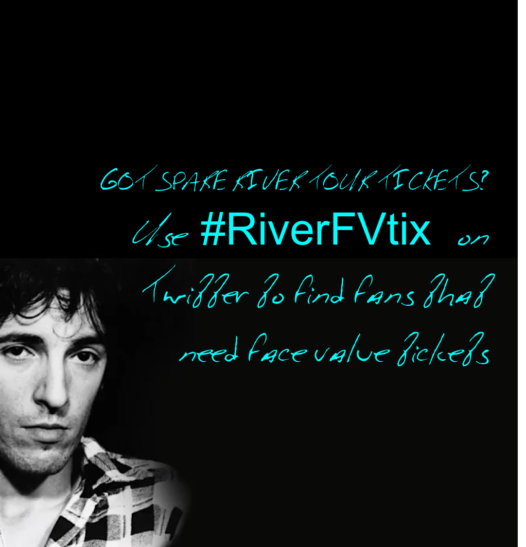 ValmyAuto's tweet photo. Got spare The River Tour tickets? Use #RiverFVTix to find fans that need face value tickets https://t.co/2IX4lFGXQA