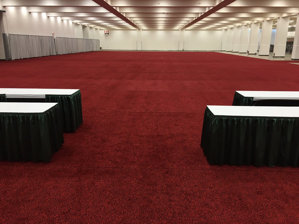 christmas4city's tweet photo. Step 1 of set up at @TwinCityQuarter/ Benton: lay the carpet in the Performing Arts/coffee &amp; dessert room!
#CFTC2015 https://t.co/mpRXzQ81PO