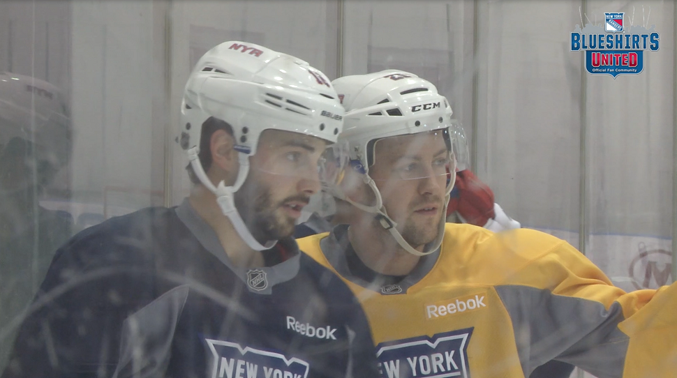NYRangers's tweet photo. VIDEO: "It felt good to get back on the ice with the guys"-#NYR @DerekStepan21:   https://t.co/xMArRMVo9d https://t.co/EnBZ1V6Sqv
