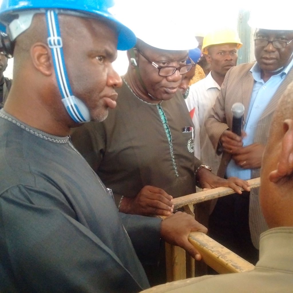 AB_bwari's tweet photo. Earlier today with the Minister of Solid Minerals, Dr Kayode Fayemi during an inspection tour of Ajaokuta Steel. https://t.co/gIogtVhJ2h
