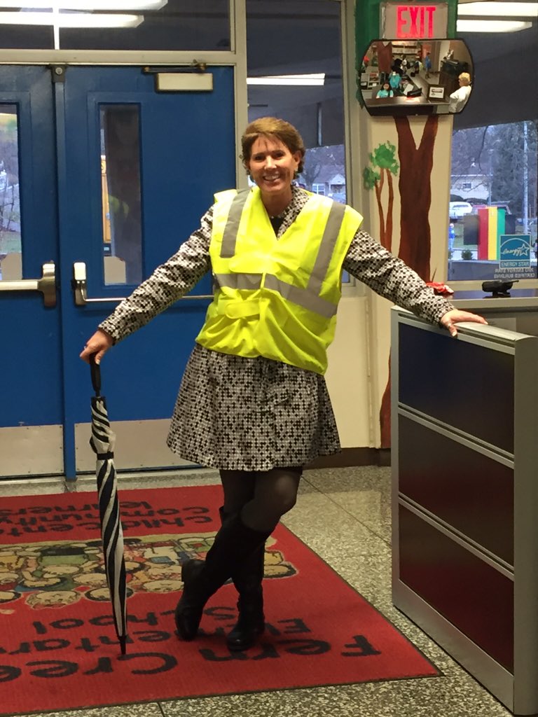 Ms. Bosemer....meeting the needs of students...from AP to crossing guard..she does it all!!