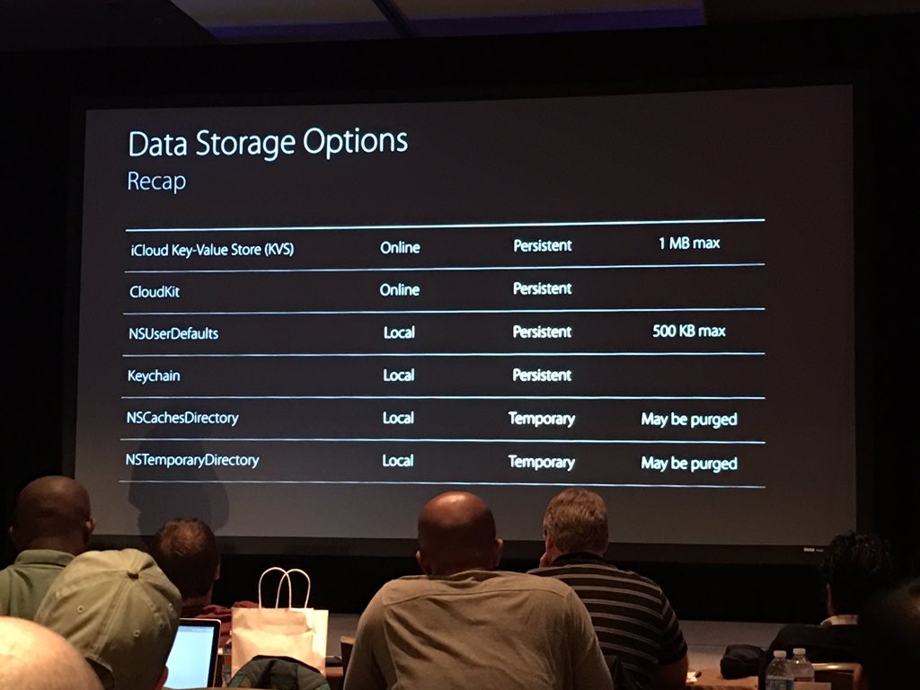 stucarney's tweet image. Data Storage Options #tvOSTechTalks