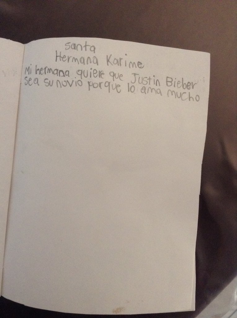 karii123's tweet photo. @justinbieber Esto es lo que pidió tu cuñado Justin💕 a Santa. #loveu. https://t.co/8lzTQZHnhw