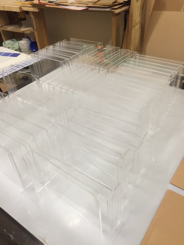 PrintonDisplay's tweet image. Production busy and that's just the first quarter. #POS portrait holders A4 A5 you decide #bespoke or add print?