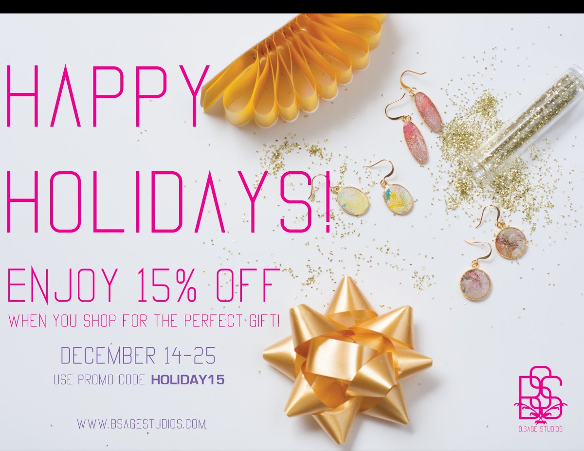 bsagestudios's tweet photo. Happy holidays! Save 15% when you shop for the perfect gifts! Use promo code HOLIDAY15 at https://t.co/6yRyqIGNuY https://t.co/BHQ19XztdL
