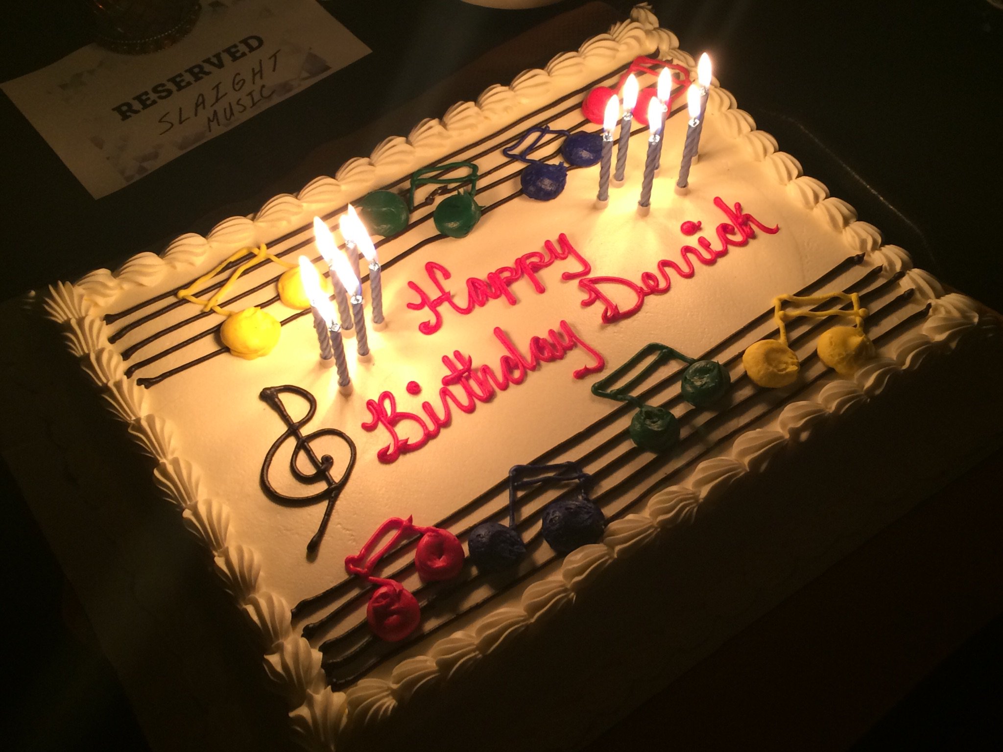 You all sung Happy Birthday to Derrick Ross of first thing, but we brought the cake! 