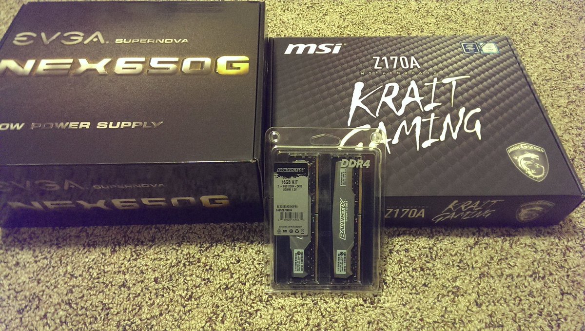 mattmooney44's tweet photo. So I may have made less than manly noises when I opened my package today
#msi #evga #crucial 
@mikemooney6969 https://t.co/vXDHtNsIg4