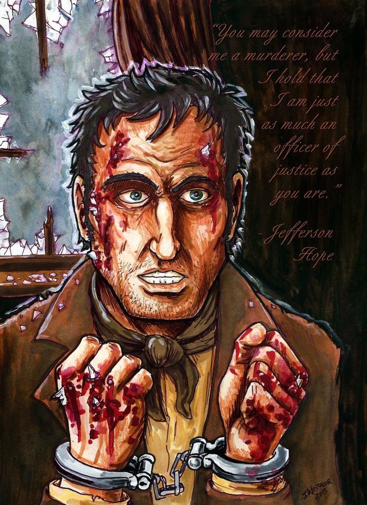JoshuaFrantic's tweet photo. Jefferson Hope #illustration, for #AStudyinScarlet #SherlockHolmes #tradingcardset. #Sherlock #sherlockian #art https://t.co/w7y4aopiiF