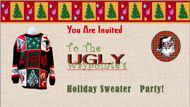 TheWaypointe's tweet photo. You are invited to #TheWaypointe's Ugly Sweater Party, Thursday at 6 PM in the lobby and clubroom! https://t.co/aGJncC1mCn