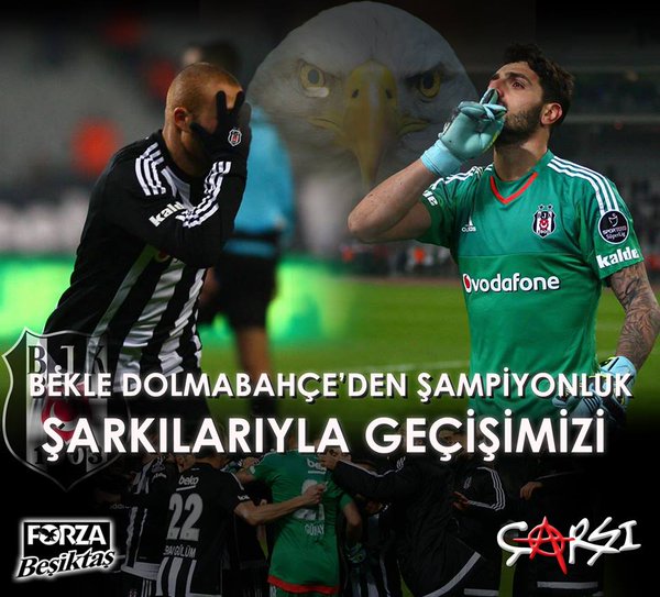 Bekle Dolmabahçe'den Şampiyonluk Şarkılarıyla Geçişimizi #Beşiktaş #SiyahBeyaz #Karakartal