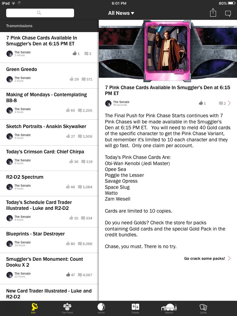 SWCT_MATT's tweet image. New pink cards out go get them