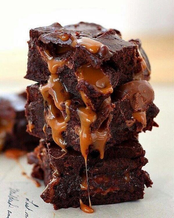 mysecretexitt's tweet image. Caramel Kisses Brownies