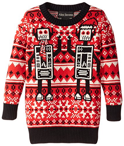 Alex Stevens Boys Stegosaurus Santa Ugly Christmas Sweater